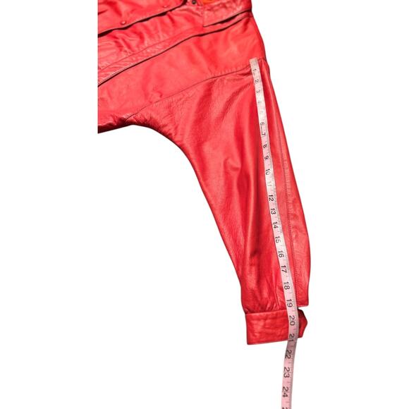 Perfect Vintage Bally of Switzerland Red Supple Leather Bomber jacket Women’s 6 - Picture 10 of 16